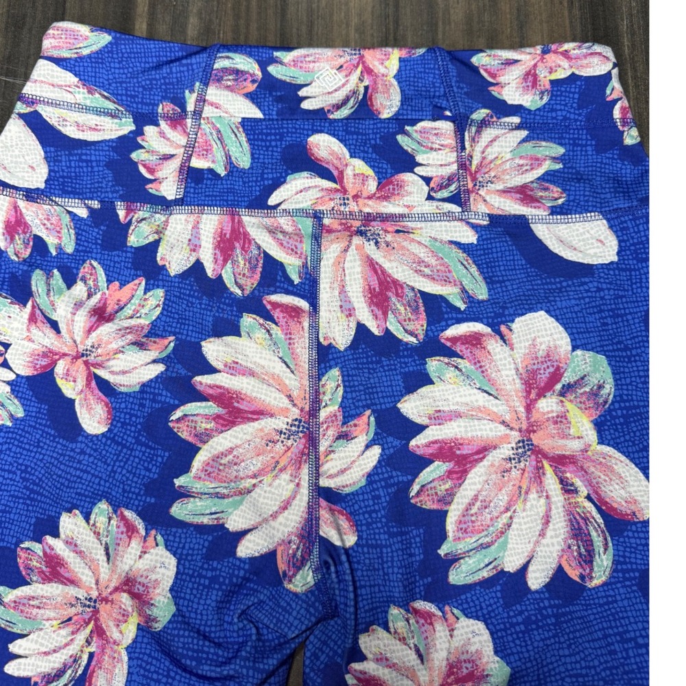 ZELOS Floral Print Athletic Leggings High Waist Activewear XL - Picture 3 of 4